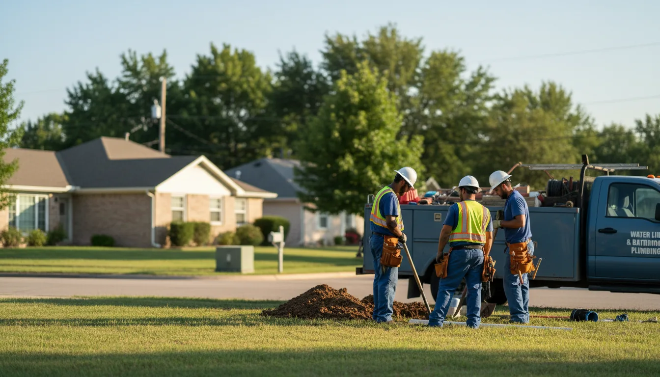 Residential water line and bathroom plumbing service in Worthington, IA